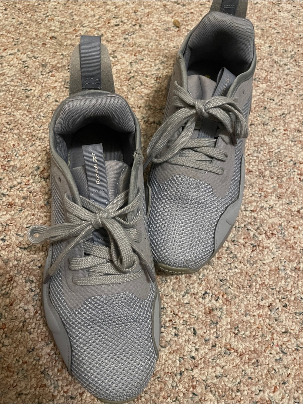 Reebok women Gray Mesh Lace-Up Sneakers